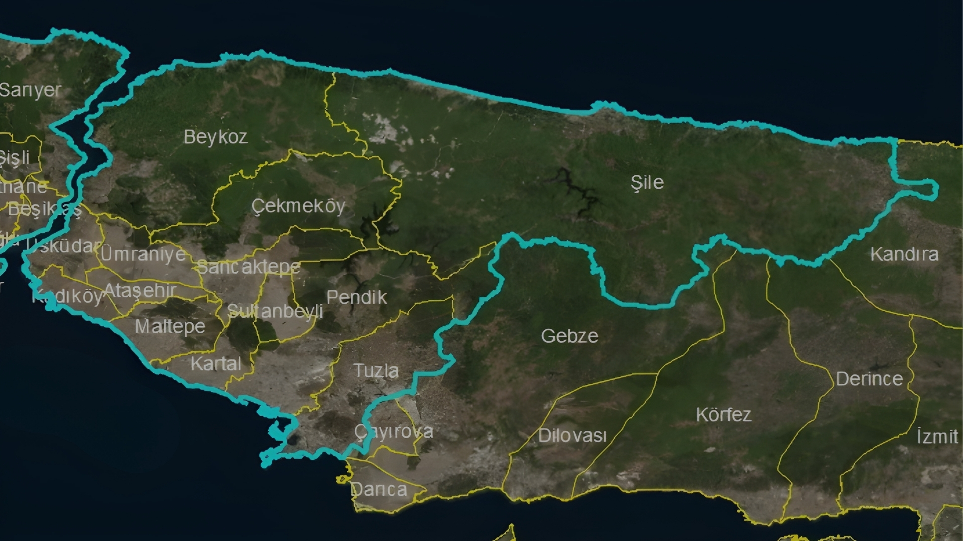 İstanbul Anadolu Yakası Gece Silüeti Laçin Oto Kurtarıcı